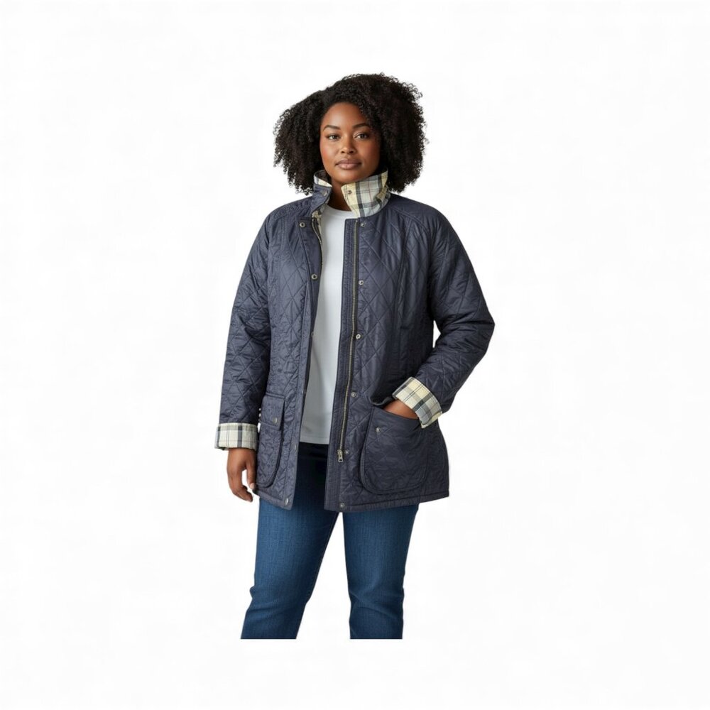 Barbour Beadnell Polarquilt Jacket Women's Plus Size 1X